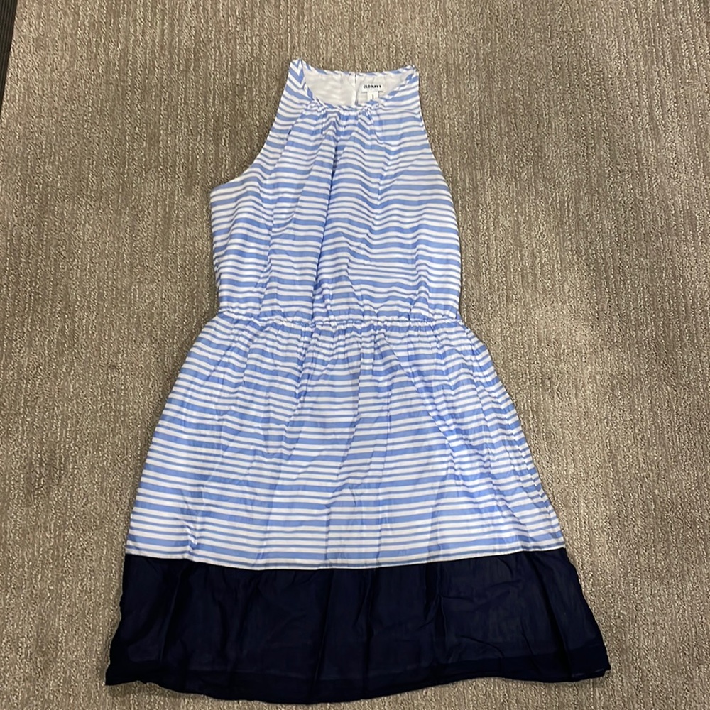 Old Navy Striped Cotton Summer Dress, Fully Lined, Size Large